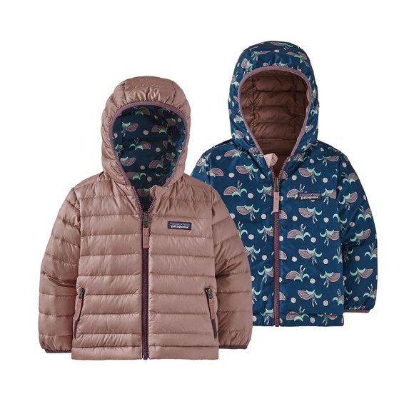 Patagonia Other - Patagonia Baby Reversible Down Sweater Hoodie, Size 12-18M